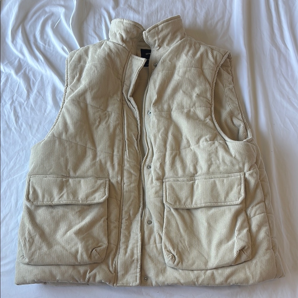 Cream Quilted Vest
